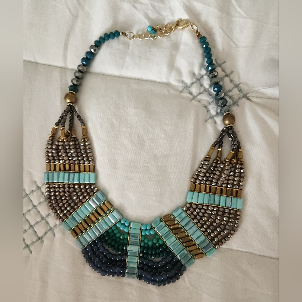 Beaded Statement Necklace - image 2